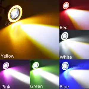 2.5"/3"/3.5" COB LED Fog Light Projector Car White Angel Eyes Halo Ring DRL Lamp - Bild 1 von 14
