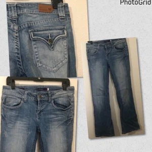 VIGOSS Womens Juniors 5 New York Boot Cut Jeans Light Wash Low Rise - Picture 1 of 18