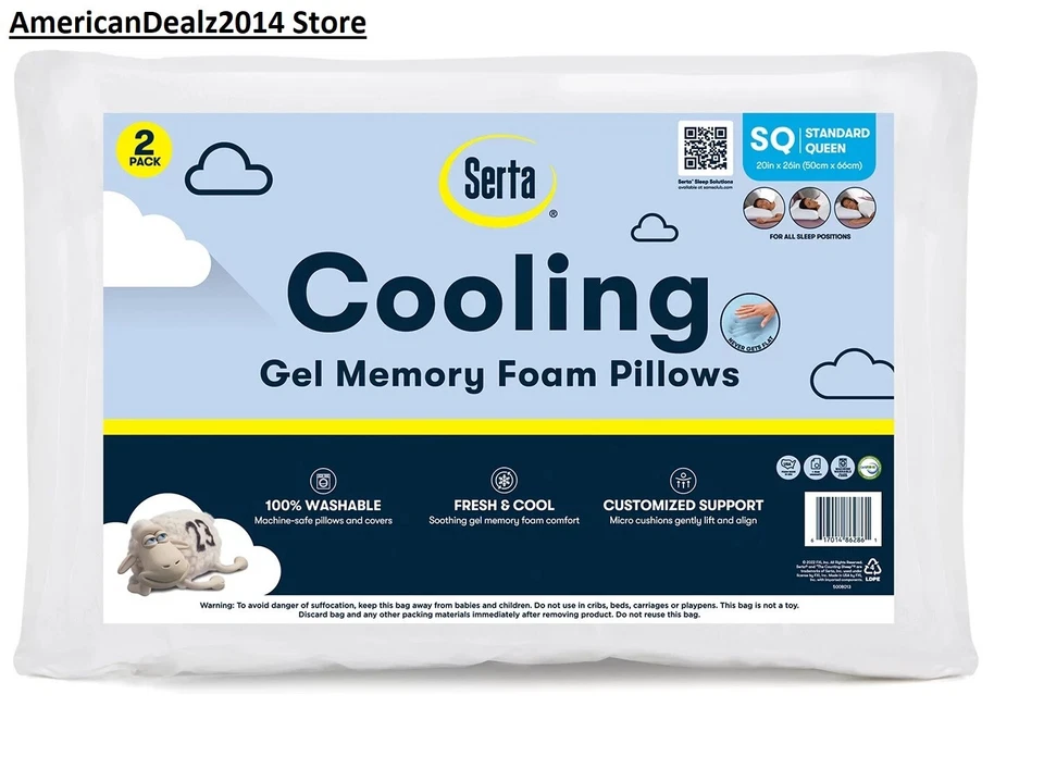 PACK 2 - Almohadas Serta Gel Espuma con Memoria Racimo - ¡ENVÍO GRATUITO!! Foto 1 de 4