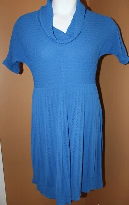 Vestido Catherine Malandrino Azul Real Tejido Crochet SS L Foto 1 de 4