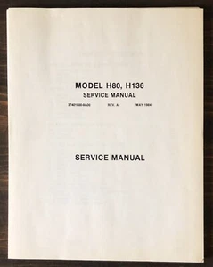 Manual de servicio de impresora Centronics modelo H80, H136 (1984) - Imagen 1 de 6
