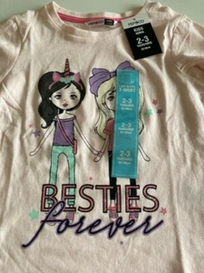 Mädchen T-Shirt "Besties Forever" L/S. Alter 2-3 oder 3-4. Top, Friends, hellrosa - Bild 1 von 8