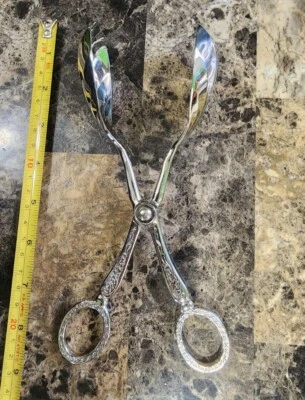 👌ENSALADA DE TIJERA CHAPADA EN PLATA GRABADA TAZÓN ACANALADO 🥗🍅TONGILLAS Foto 1 de 4