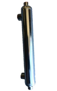 Pool Heat Exchanger 85,000 BTU Same Side ports Shell & Tube 7,300 gallon - Picture 1 of 1