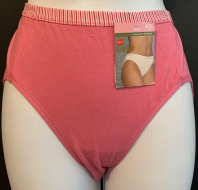 BRAGUITA VINTAGE HANES CLÁSICA ROSA ALGODÓN ELÁSTICO CORTE ALTO TALLA 8 CON ETIQUETAS Foto 1 de 4