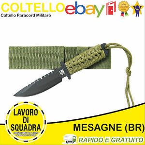 Couteau Militaire Paracord Modèle Combat Knife Recon 18 CM Avec Étui Od