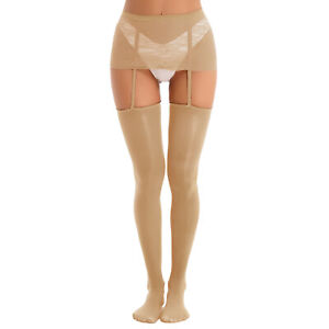 Women's Lingerie Pantyhose Garter Belt Underwear Hollow Out Thigh High Stockings