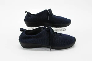 Arcopedic Womens Shoe LS Size 7 EUR 38 Blue Knit Oxford Lace Pre Owned qp - Picture 1 of 12