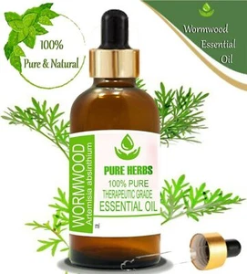 Pure Herbs Wormwood 100% Pure & Natural Artemisia absinthium Essential Oil - Picture 1 of 7
