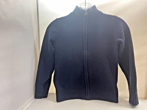 Boys The Children’s Place S  (5/6)  Navy Blue Zip Up Cable Knit Sweater - Picture 1 of 6