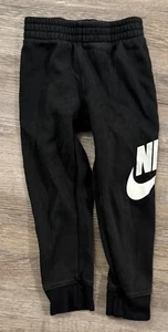 Nike Black White Jogger Pants Size 4T (3-4YRS) Sweatpants • Boys Athletic - Picture 1 of 4