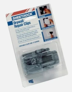 CLIPS DE REPARACIÓN PARA PAREDES SECAS Sheetrock 6ct Reparación Profesional Instantánea Sin Corte 380161 - Imagen 1 de 1