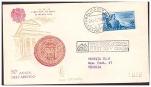 FDC VENETIA CLUB SAN MARINO 1956 - ARENGO VIAGGIADA RACC. - Imagen 1 de 1
