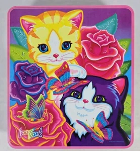 Vintage Lisa Frank Kätzchen Blumen Schmetterlinge Dose mit Perlen gebraucht 12 x 10,5 - Bild 1 von 18