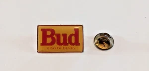 Budweiser Bud King Of Beers Vintage Push Back Lapel Pin - Picture 1 of 6
