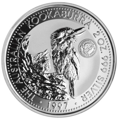 AUSTRALIA $2 1997 Silver 2oz BU Kookaburra Privy Mark 'Shilling' Box/CoA - Image 1 of 4