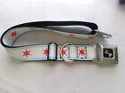 Lg. Dog Collar Adjustable 18" - 32" Metal Buckle Mexican Flag Pattern  A2