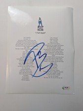 Post Malone Signed Autographed 8.5x11 I Fall Apart Lyric Sheet PSA Hip Hop Rap