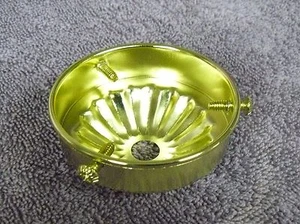 Holder Cup 2 1/4" Fitter Glass Shade Lamp Steel Brass Plate 3/8" Hole (HC2) - Picture 1 of 5