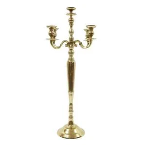 Gold Candelabra 5-Arm 39" Candle Holder, Regency Style Wedding Centerpiece X3 - Picture 1 of 5