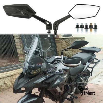 Paar Motorrad Spiegel Rückspiegel Rechts Links Für Benelli TRK 251 500 Offroad - Bild 1 von 4