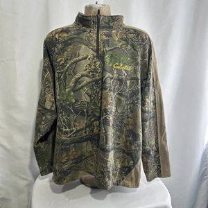 Cabelas 1/4 Zip Pullover Mens XL Camo Seclusion 3D Hunting Long Sleeve Sweater - Picture 1 of 11
