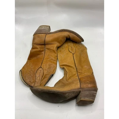 Ковбойские сапоги ACME желтовато-коричневые кожаные сапоги для верховой езды мужские размер 10,5 D - Изображение 1 из 4