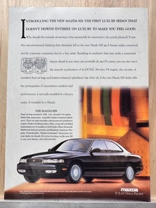1992 Mazda 929 Sedan Vintage Print Ad Car Advert - Picture 1 of 3