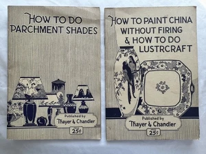 2 antike 1925 Thayer & Chandler Bastelbücher China Malerei & Pergament Farbtöne DIY - Bild 1 von 11