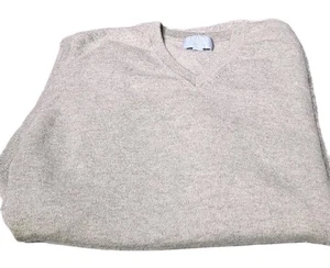 PURE COLLECTION-Khaki 100% Cashmere, Mens V.Neck, Pullover Sweater Vest-(L) - Picture 1 of 3