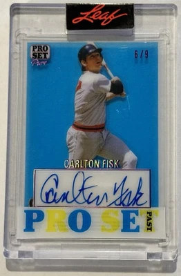 2023 Leaf Pro Set Pure Carlton Fisk Pro Set Past Magenta Auto /9 - Image 1 of 4