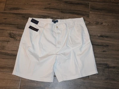 NWT Polo by Ralph Lauren White Dress Lounge Shorts 48 Big 48B White Cotton Golf - Image 1 of 4