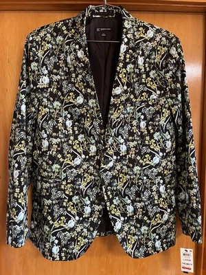 Inc International Concepts Men’s L Slim Fit Black Spring Garden Blazer $139 Tags - Image 1 of 4