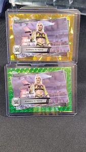 2025 WWE Topps Chrome Karmen Petrovic 2 X Lot #110 Gold Sapph /50, Green Geo /75 - Bild 1 von 23