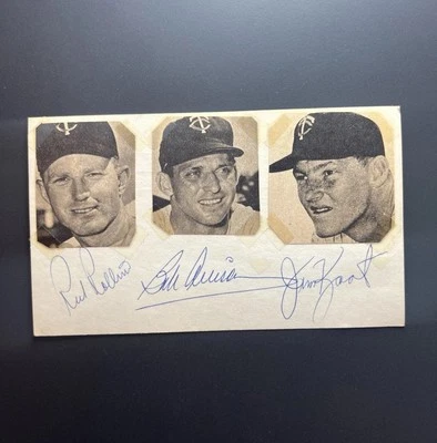 Bob Allison & Jim Kaat Signed Government Postcard & Rich Rollins Minnesota Twins - Image 1 of 3