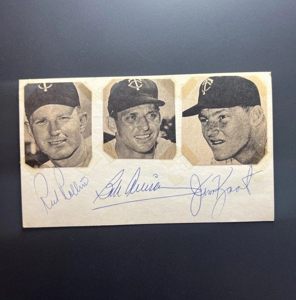 Bob Allison & Jim Kaat Signed Government Postcard & Rich Rollins Minnesota Twins - Image 1 of 3