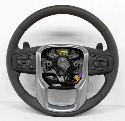 86827457 Volante de costura de bronce de cuero marrón OEM para GMC Sierra 1500 Foto 1 de 4