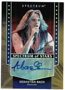 Sebastain Bach 2008 UPPER DECK SPECTRUM BASEBALL AUTOGRAPH CARD Skid Row band SP - Picture 1 of 2