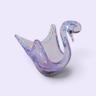 Vintage Swedish Lavender Neodymium Art Glass Swan Trinket Dish Bird Figurine MCM