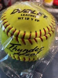 NEW! 12 Pack Dudley Leather Thunder Heat Fast Pitch Softball WT12 Y FP Softballs - Picture 1 of 6