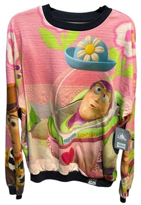 NUEVO CON ETIQUETAS Oh My Disney Toy Story Buzz Lightyear Woody Pullover Sudadera Mrs Nesbit S Foto 1 de 4