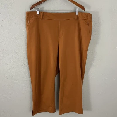 Pantalones Cortos Lands End Para Mujer 2X o 20-22W Naranja Óxido Bolsillos Elastizados Versátiles Foto 1 de 4