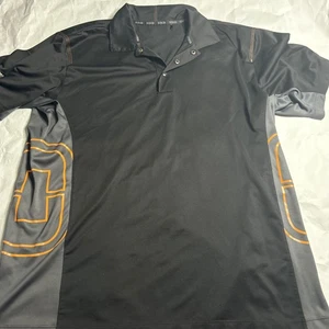 Polo de golf OGIO para hombre acelerador grande negro naranja ProAm manga corta a presión - Imagen 1 de 7