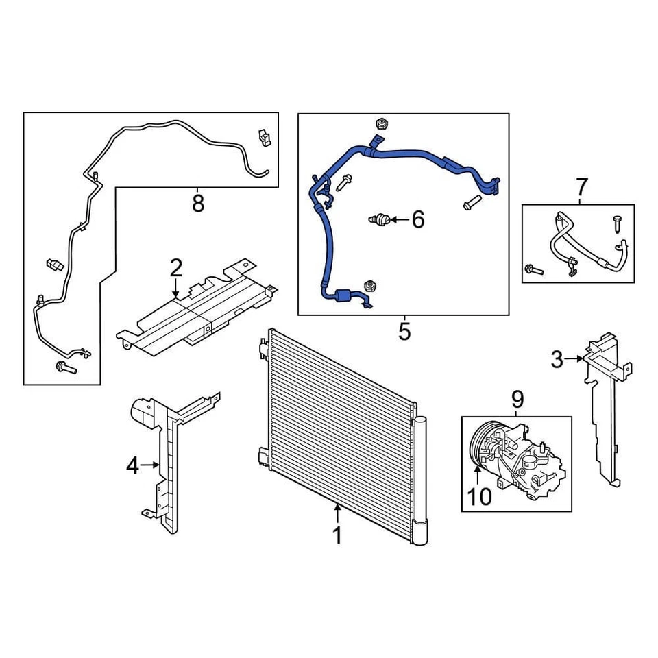 For Nissan Sentra 2020-2025 Nissan 924466LD0A A/C Refrigerant Suction Hose Foto 1 de 1