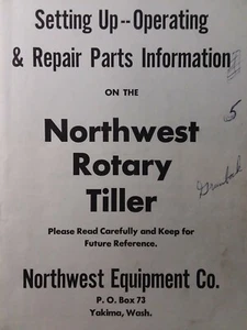 Implemento de cultivador rotativo montado en 3 puntos Northwest Equipment manual del propietario y piezas - Imagen 1 de 1