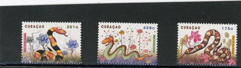 Curacao 2013 Year Snake Scott# 103-5 Mint NH Cover