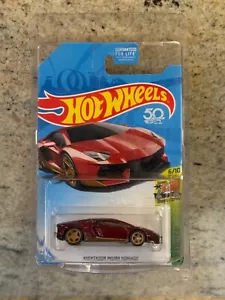 New 2018 Hot Wheels Super Treasure Hunt - Exotics - Aventador Miura Homage - Red - Picture 1 of 10