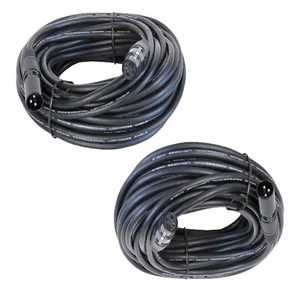 Paquete de 2 cables hembra de 3 rosas 15 ft a cables machos blindados REAN XLR para micrófonos mezcladores - Imagen 1 de 20