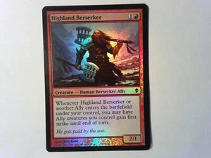 Foil Highland Berserker Zendikar - Magic the Gathering Mtg Red - Picture 1 of 1