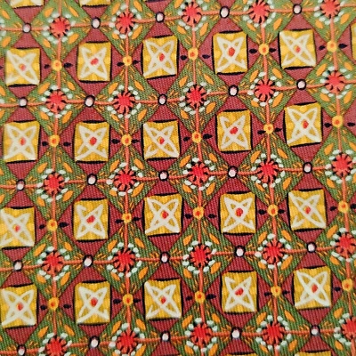 Corbata de diseñador de seda Hermes Paris 7769 FA patrón atómico geométrico en corbata marrón Foto 1 de 4